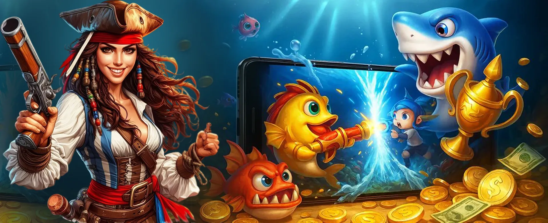 Dynamic visual representing online gaming industry news and innovation